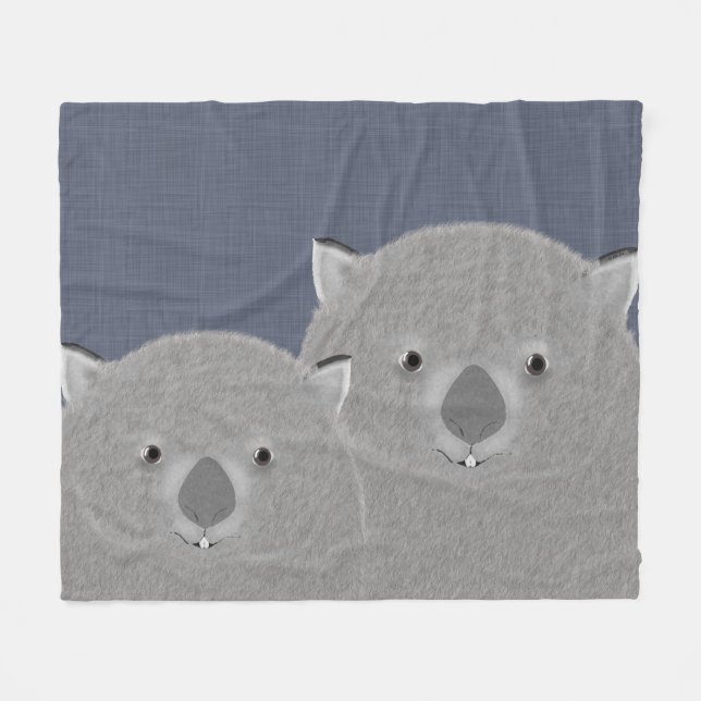 Wombats ullfilt fleecefilt (Framsidan (Horisontell))