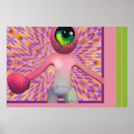 Wombo ser ljuspoppens surrealism poster