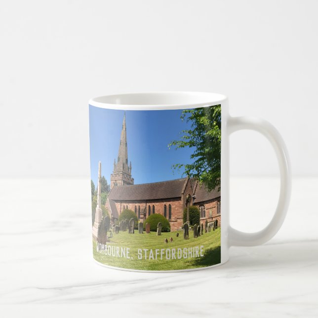 Wombourne, Stbudsdshire Church på en Kaffemugg (Höger)