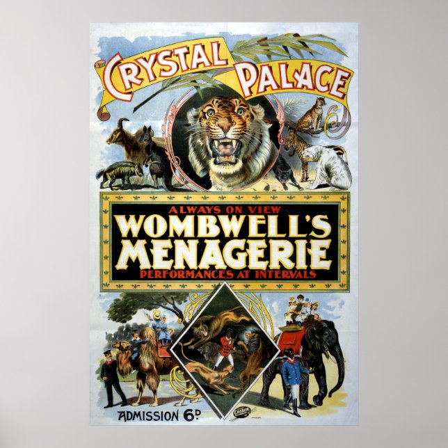 Wombwells Menagerie Crystal Palace Poster (Framsidan)