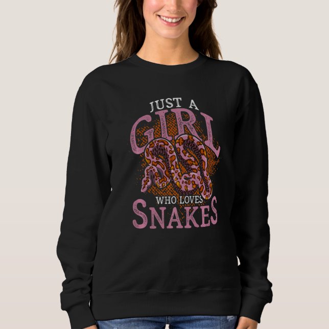 Women Animal  Pet Owner Reptile Keeper Girls Snake T Shirt (Framsida)