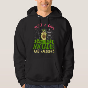 Women Avocado Forest Animal Sopor Panda Girl Racc Hoodie