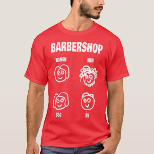 Women Barber Barbershop T Shirt