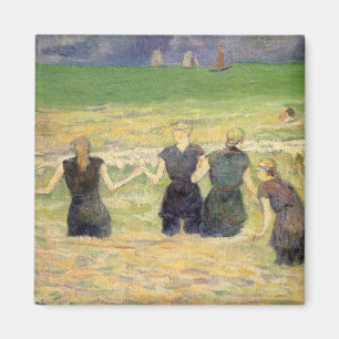 Women Bathing Dieppe av Paul Gauguin Magnet