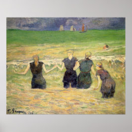 Women Bathing Dieppe av Paul Gauguin Poster