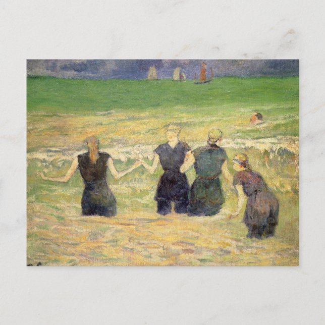 Women Bathing Dieppe av Paul Gauguin Vykort (Framsida)