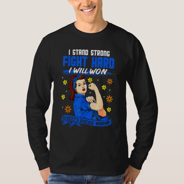 "Women Behcets Disease Warrior Month Obrytable S" T Shirt (Framsida)
