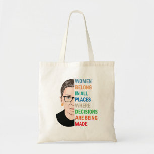 Women Belong in all Ställe Ruth Bader Ginsburg Rbg Tygkasse