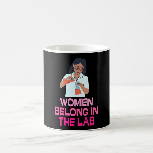 Women Belong In The Lab - Women In Stem Kaffemugg (Center)