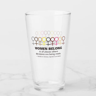 Women Belong Justice Ruth Bader Ginsburg RBG-citat Glaskopp