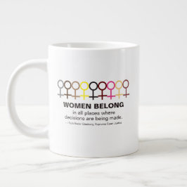 Women Belong Justice Ruth Bader Ginsburg RBG-citat Jumbo Mugg