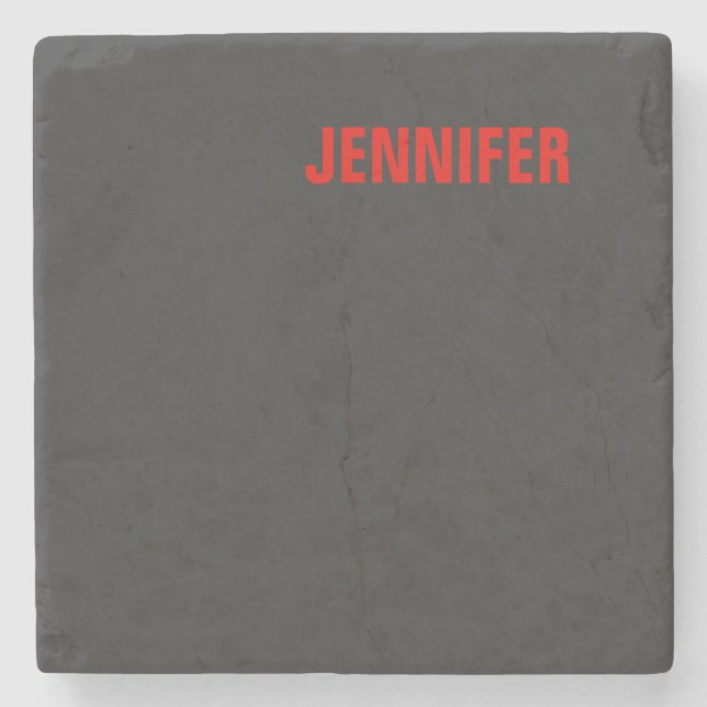 Women Black Färg ditt namn Anpassa gåva Stenunderlägg (Framsidan)