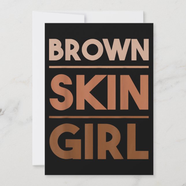 Women Black Melanin Queen Magic Brown Skin Girl Inbjudningar (Framsida)