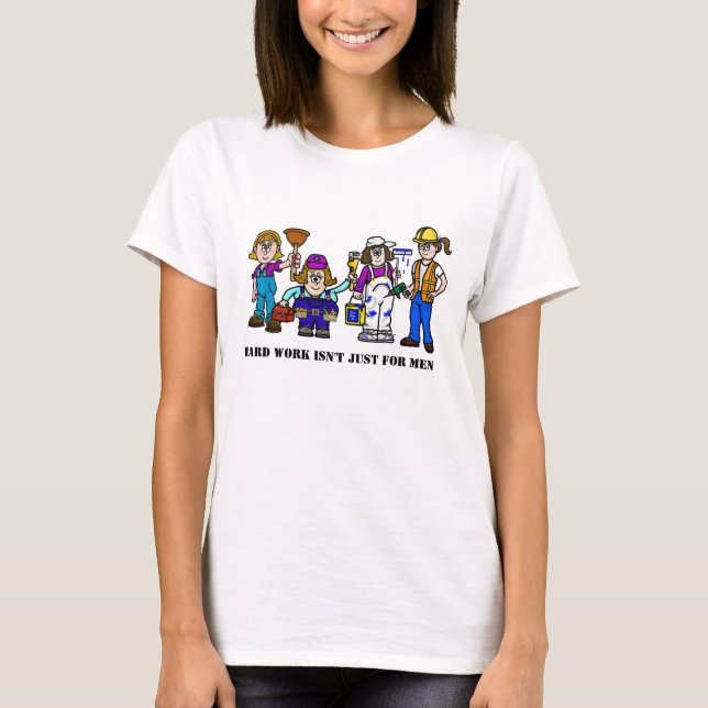 Women Blue Collar Workers T-Shirt (Framsida)