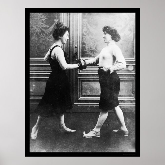 Women Boxing Match 1912 Poster (Framsidan)