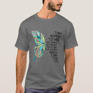 Women Butterfly Hippie Blommigt Hippy Jag är stor T Shirt