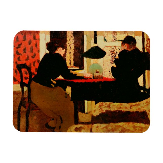 Women by Lamplight, 1892 Magnet (Horisontell)