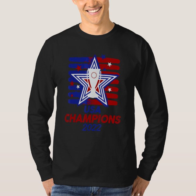 Women Championship Usa 2022 Champions Soccer Footb T Shirt (Framsida)