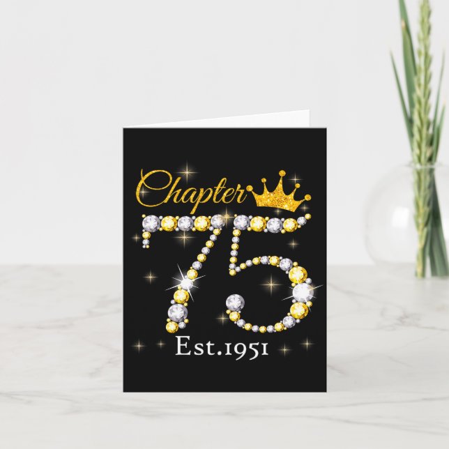 Women Chapter 75 Fabulous Est 1951 75th Birthday Q Kort (Framsida)