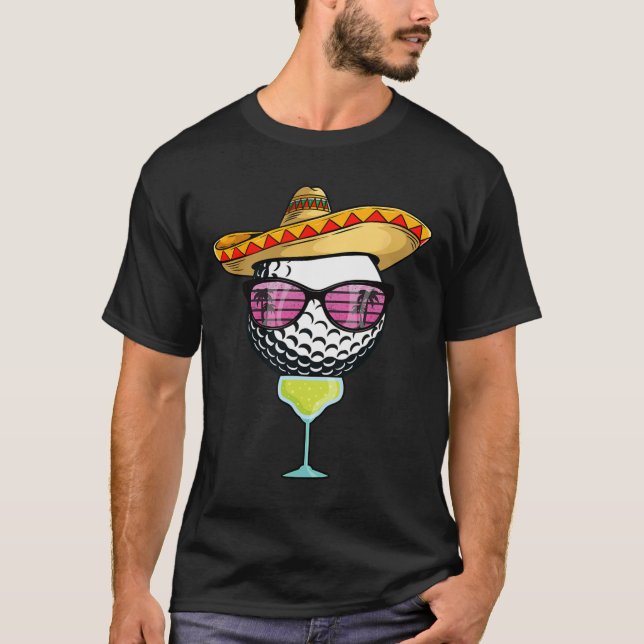 Women Cinco De Mayo Golf Ball With Sombrero Margar T Shirt (Framsida)