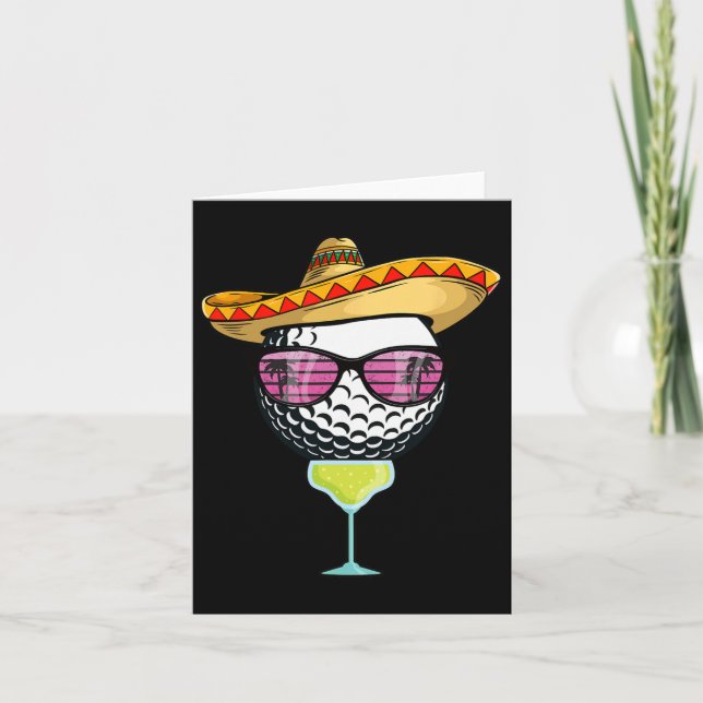 Women Cinco De Mayo Golf Boll med Sombrero Margar Kort (Framsida)