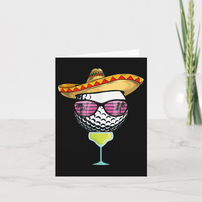 Women Cinco De Mayo Golf Boll med Sombrero Margar Kort (Framsida)
