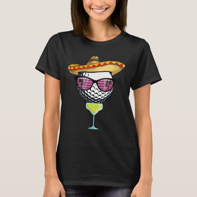 Women Cinco De Mayo Golf Boll med Sombrero Margar T Shirt (Framsida)