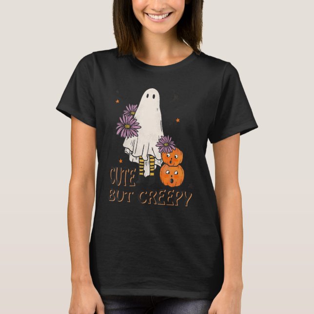 Women Cute Fall Halloween Spooky Pumpkin Spice Vib T Shirt (Framsida)