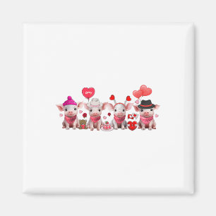 Women Cute Grisar Valentine Day Farm Animal Gris L Magnet