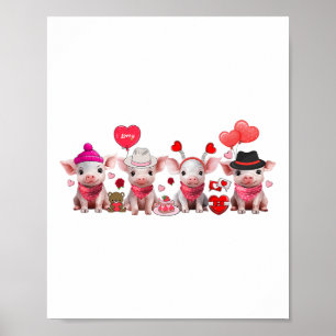Women Cute Grisar Valentine Day Farm Animal Gris L Poster