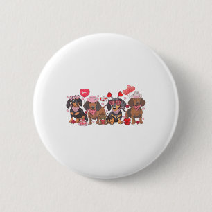 Women Dachshund Valentine Day Sause Hund Bandan Knapp