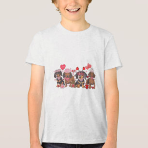 Women Dachshund Valentine Day Sause Hund Bandan T Shirt