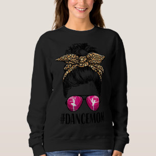 Women Dance Mamma Life Messy Bun Leopard Ballet Ma T Shirt