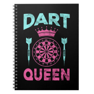 Women Darts Dartboard Girl Dart Player Queen Anteckningsbok
