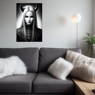 Women demon Lord AI Art Poster