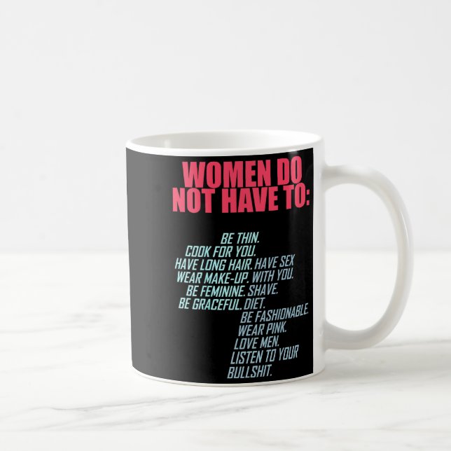 Women Do Not Have To Feminist  Kaffemugg (Höger)
