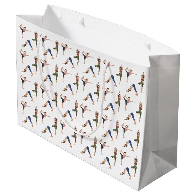 Women Doing Yoga Poses Cool Workout Pattern (Baksidan Vinklad)