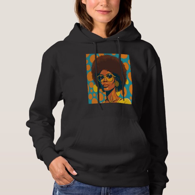 Women Empowerment Retro Afro African American Mom  T Shirt (Framsida)