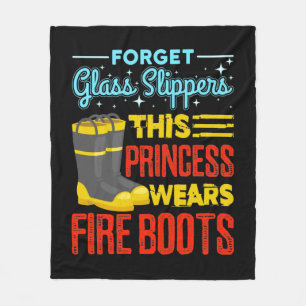 Women Firefighter Den här prinsessan använder bran Fleecefilt