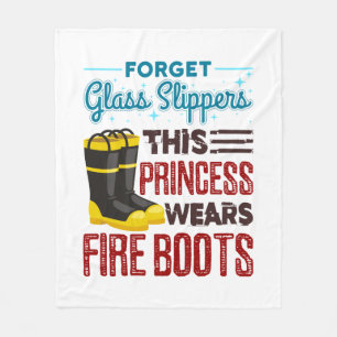 Women Firefighter Den här prinsessan använder bran Fleecefilt
