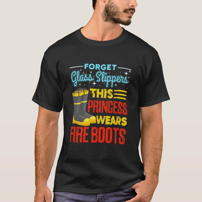 Women Firefighter Den här prinsessan använder bran T Shirt (Framsida)