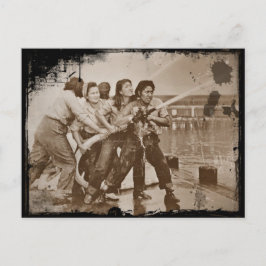 Women Firefighters Pearl Harbour 7 december Vykort