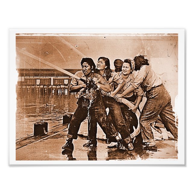 Women Firefighters Pearl Harbour December 7:e Fototryck (Framsidan)