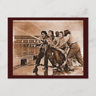 Women Firefighters Pearl Harbour December 7:e Vykort