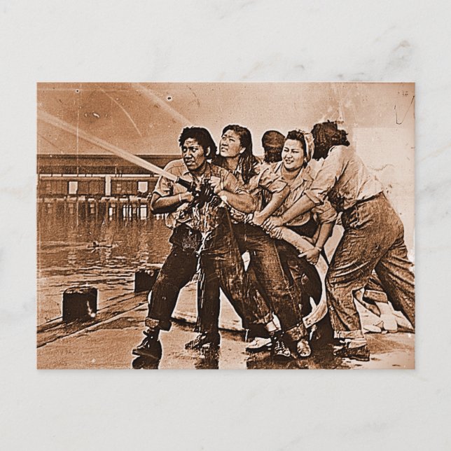 Women Firefighters Pearl Harbour December 7:e Vykort (Framsida)