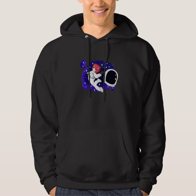 Women & Girls Galaxy  Astronaut in the Galaxy Hoodie (Framsida)