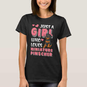 Women Girls Hund Hund Miniature Pinscher Min Pinsc T Shirt