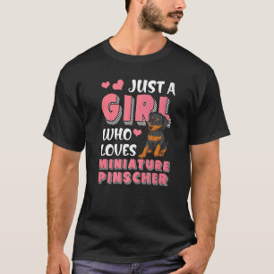 Women Girls Hund Hund Miniature Pinscher Min Pinsc T Shirt