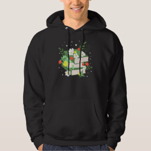 Women Girls Vild Flower Bokar Reading Bok Nerds Hoodie