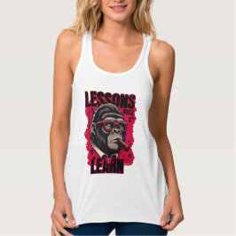 Women Gorilla Boss Lessons Learn Tank Top  Linne Med Racerback